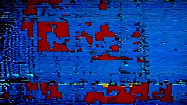  Digital distortion  A symphony of pixelation and static