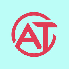 AT letter logo Creative Design.
AT monogram Logo Unique Concept Vector.
AT creative  modern flat abstract  initials letter logo.

