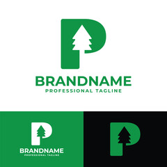 Letter P Tree Logo, for any Environmental Brands with P initial