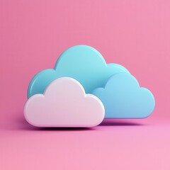 Cloud infrastructure, futuristic data management ecosystem, illustration