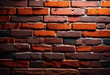 Obraz premium vibrant brick wall patterns showcasing modern aesthetics stylish contemporary interiors decor, design, colorful, texture, home, style, architectural, finishes