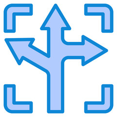 Crossroad Sign Icon