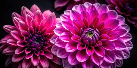Fototapeta premium Vibrant pink and deep black harmonize in a visually striking combination that expertly balances bold colors, creating a captivating and immersive visual experience.