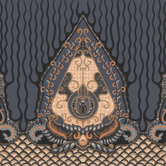 batik motif vector design from Indonesia