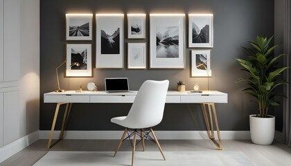 Photo interior modern design room 3d illustration