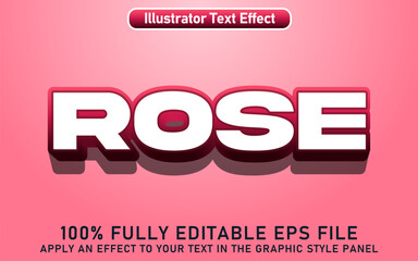 EDITABLE ROSE TEXT EFFECT