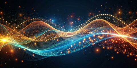 Cosmic Waves of Light and Stardust, abstract, galaxy, space