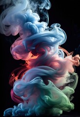 Fototapeta premium enchanting smoke patterns illuminated ethereal lighting creating mystical atmosphere, magical, captivating, illusion, design, texture, swirl, fog, haze