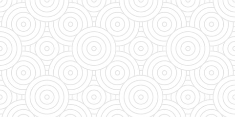 Overlapping creative diamond circle abstract white and gray pattern background with waves texture. geometric digital fabric pattern circles floral and spiral round lapping white retro background.