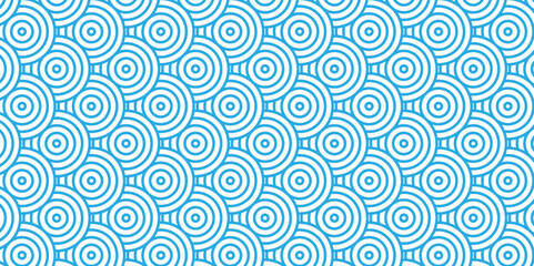 Overlapping creative diamond circle abstract blue pattern background with waves texture. geometric digital fabric pattern circles floral and spiral round lapping blue retro background.
