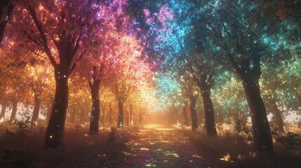 Glassmorphism Forest: Immerse Yourself in a Holographic Wonderland