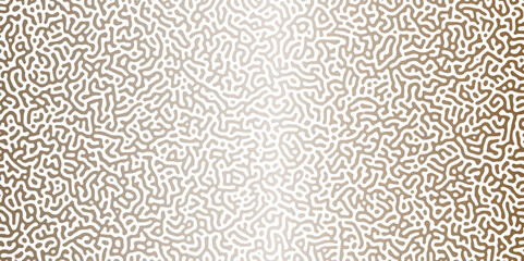 Naklejka premium Turing reaction diffusion monochrome seamless pattern with chaotic motion. Abstract Turing organic wallpaper with background. Abstract diffusion pattern with chaotic shapes. Vector illustration