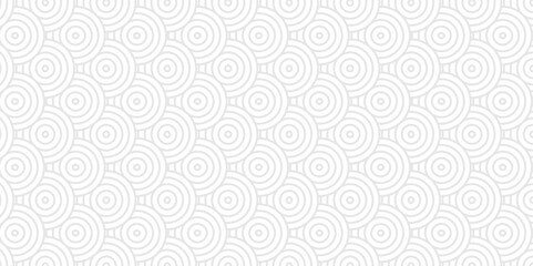 Overlapping creative diamond circle abstract white and gray pattern background with waves texture. geometric digital fabric pattern circles floral and spiral round lapping white retro background.