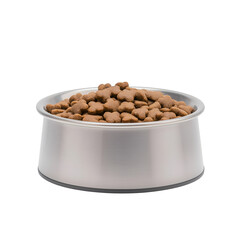 Bowl of Dry Pet Food with Nutritional Variety