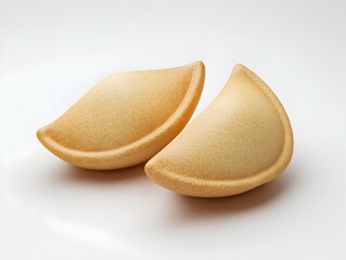 Spooky Fortune Cookies on Isolated White Background with 3D Render and Modern Aesthetic
