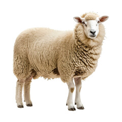 Fototapeta premium Sheep lamb ram wool isolated on transparent background