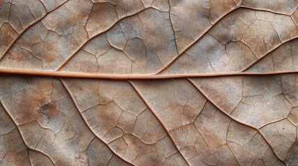 close up texture of brown leaf, background