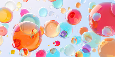 A bubble chart of sales performance across different regions, with each bubble color-coded by region and size.