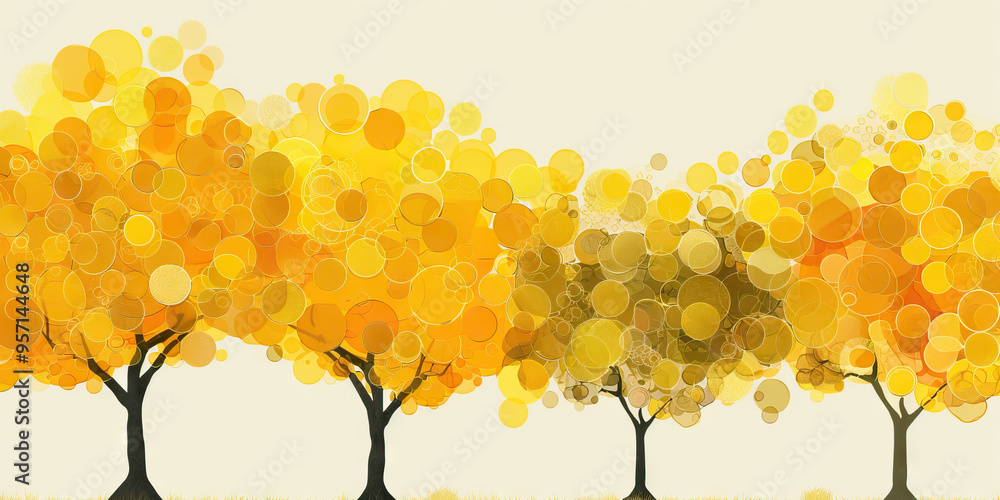Poster A tree map of market share by segment, with each segment represented by a different shade of yellow.