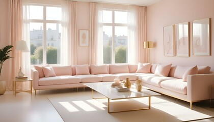 Fototapeta premium Photo interior modern design room 3d illustration