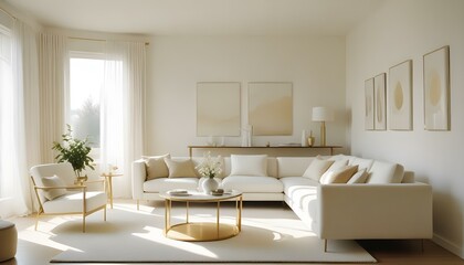 Fototapeta premium Photo interior modern design room 3d illustration