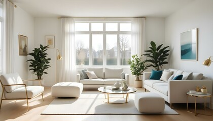 Fototapeta premium Photo interior modern design room 3d illustration