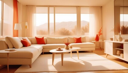 Fototapeta premium Photo interior modern design room 3d illustration