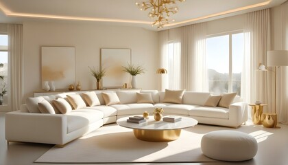 Fototapeta premium Photo interior modern design room 3d illustration