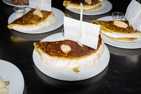 Delicious cachapas with cheese