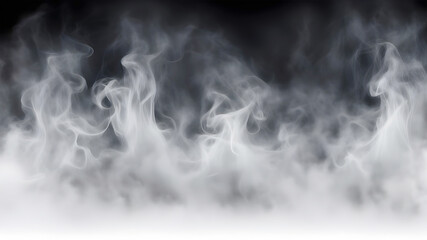 Smoky Atmosphere: swirling cloud of smoke against a black background.