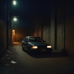 Fototapeta premium Vintage Retro 1990s Classic Car Nostalgia Iconic Automobile Muscle Car Sports Car Sedan Automotive Heritage Collector’s Item Car Photography Road Trip Retro Style Vehicle Car Enthusiast Timeless Desig