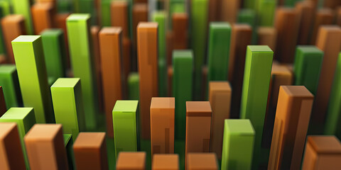 Simple yet Effective Bar Graph with Earthy Brown and Green Bars