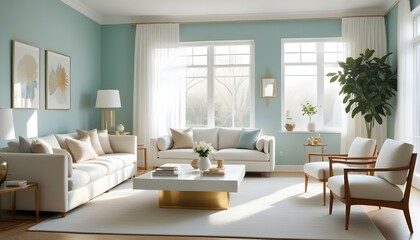 Fototapeta premium Photo interior modern design room 3d illustration