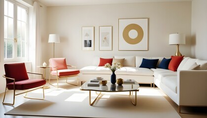 Photo interior modern design room 3d illustration