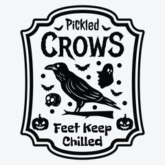 Halloween Spooky Label Witch Potion Label