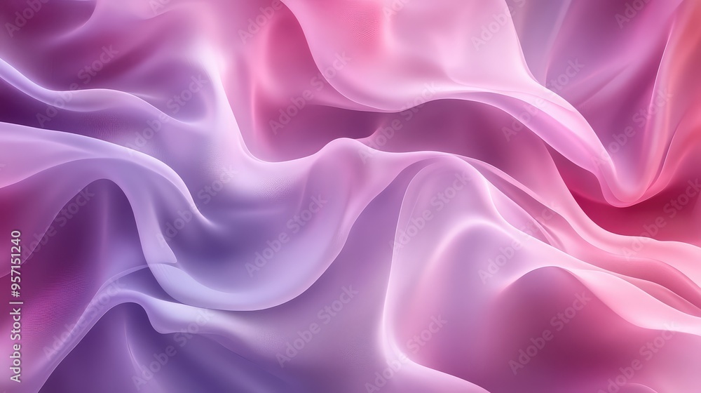 Poster a fluid abstract pattern of flowing lines and curves in shades of pink and purple, evoking a sense o