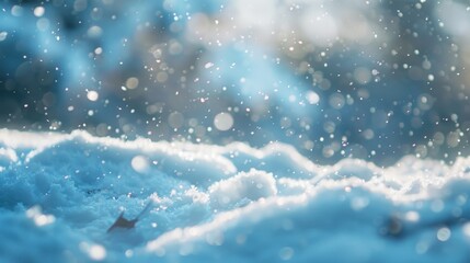 Winter Wonderland: A Close-Up of Sparkling Snow