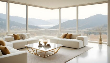 Obraz premium Photo interior modern design room 3d illustration