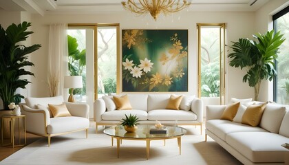 Fototapeta premium Photo interior modern design room 3d illustration