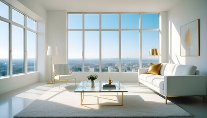 Fototapeta premium Photo interior modern design room 3d illustration