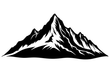  Mountain silhouette vector,icon illustration on white background.