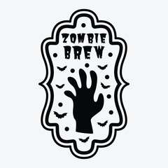 Halloween Spooky Label Witch Potion Label