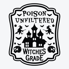 Halloween Spooky Label Witch Potion Label