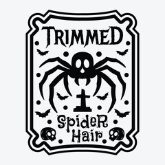 Halloween Spooky Label Witch Potion Label