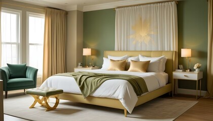 Fototapeta premium Photo interior modern design room 3d illustration