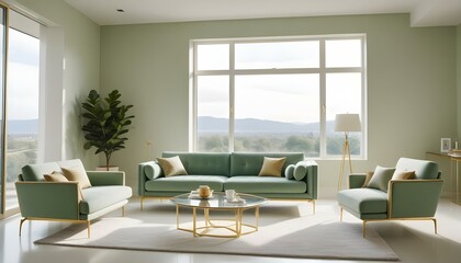 Fototapeta premium Photo interior modern design room 3d illustration