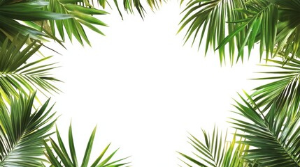 Coconut tree leaf abstract with copy space background