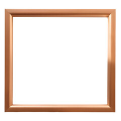 Copper photo frame isolated on transparent background
