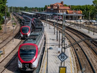 Estación de tren de Aranjuez , Madrid , España.