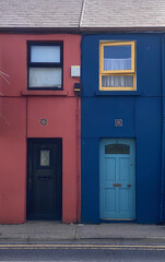 red and pink doors 